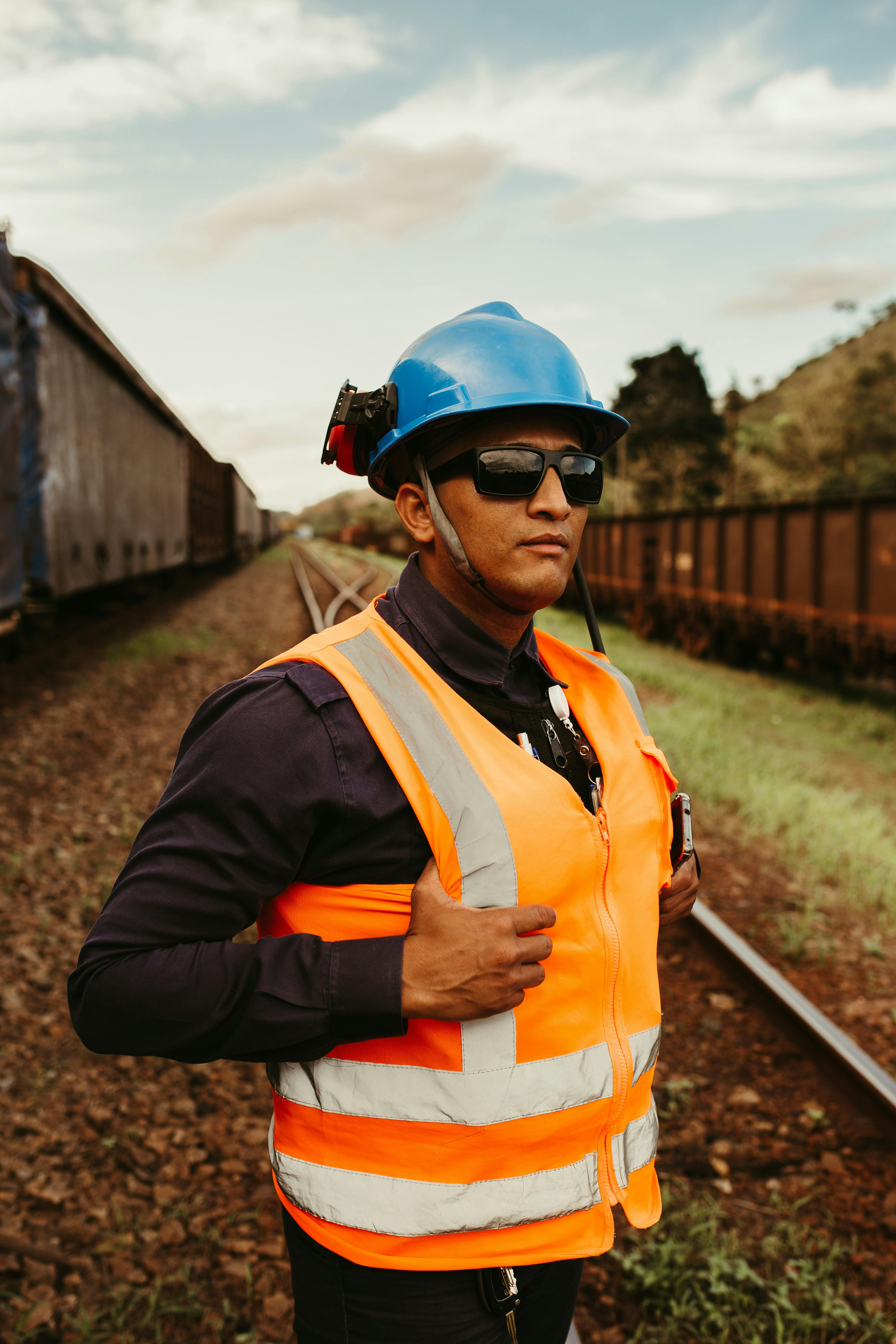 Profissional em equipamento de segurança ocupacional